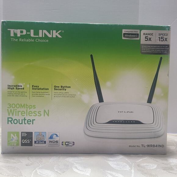 TP-LINK TL-WR841N 300Mbps Wireless N Router Tested Works Great - Picture 1 of 6